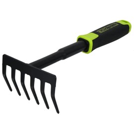 BLACK TOOLS® Garden Hand Rake | For Cleaning and Loosening | Non-Slip Handle | Corrosion Resistant | Length 30 cm | Garden, Tubs, Balcony Boxes, Beds
