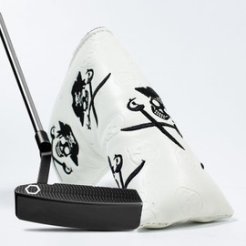 Golf Club Covers Fairway Wood Head Covers Hybrid Club Covers Leather Mallet Putter Covers Blade Head Covers Available for Most Brands Wit Dancing Skull-Blade Cover Embossed PU Leather