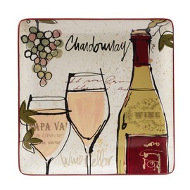 Certified International Wine Country Square Platter, 12.5" x 12.5" x 1.25"