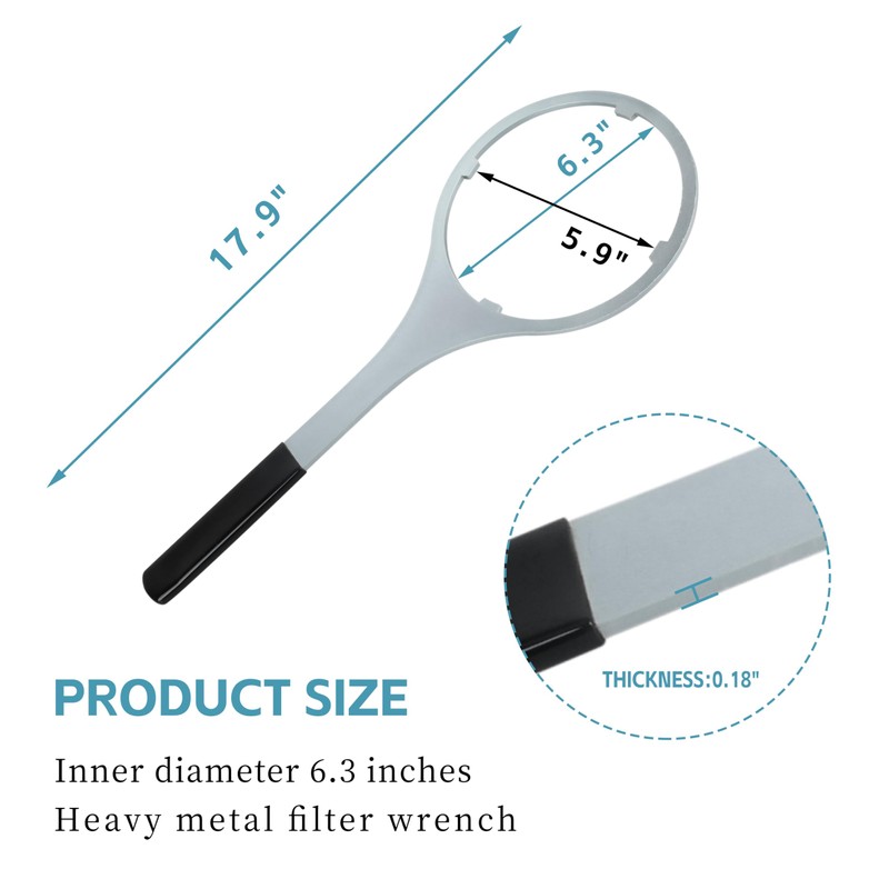 YETTAT Heavy Duty Metal Water Filter Wrench, 6.25 Inch Inside