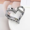 Metal Heart Hair Clip for Women Girls, 1Pcs Gunmetal 2.36
