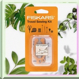 ThreadZips Stitch & Go: 27-Piece Travel Sewing Kit with Orange Case Essentials