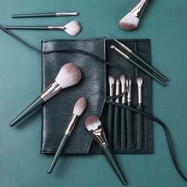 Makeup Face Makeup Mini Brush Brushes Set of 14 - Brushes Set of 14 - Green / 화장 페이스 메이크업 미니 붓 브러쉬 14종 세트 - 브러쉬14종세트-그린