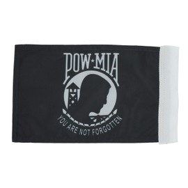 Hot Rides Motorcycle Flag 6 x 9 Or 10 x 15 Inch (10"X15", POW MIA)