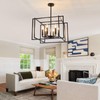 UOFUS 6-Light Black Farmhouse Chandelier Geometric Industrial Ceiling Light Fixtures