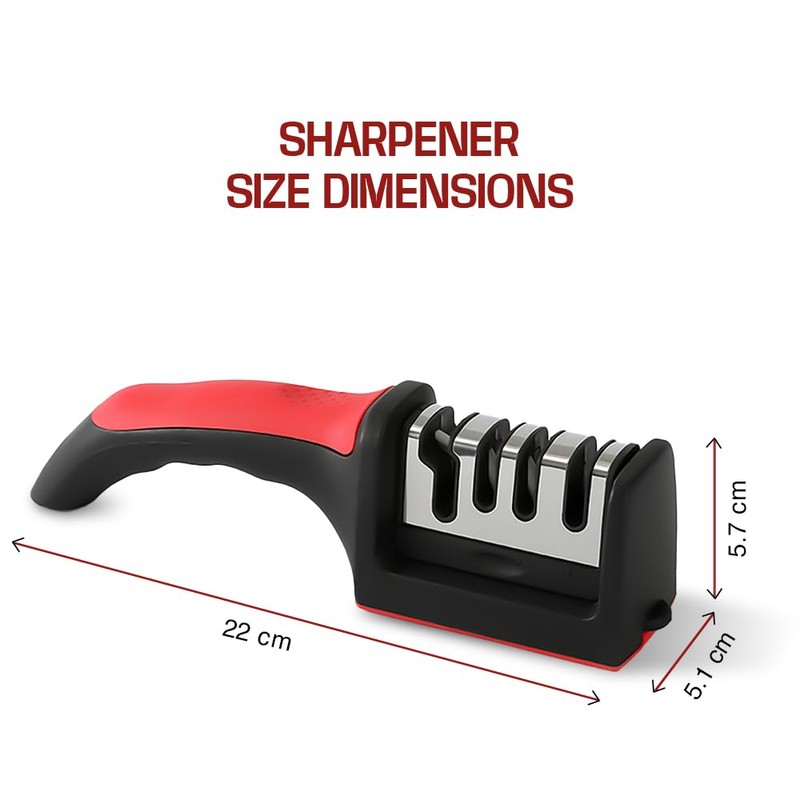 Premium 4-in-1 Knife Sharpening Kit, Kitchen knife sharpener with Anti-Cut