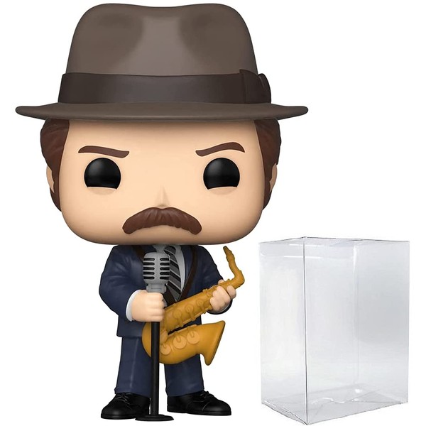 POP Parks and Rec - Duke Silver (Ron Swanson) Funko Vinyl Figure (Bundled with Compatible Box Protector Case)