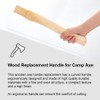 OLYCRAFT 2pcs Wooden Axe Handle 38x4.5x2.5cm Wood Replacement Handle for