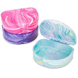 Practicon Estuches Para Retenedores De Mármol, Estuche Para Alineadores De Ortodoncia Y Soporte Para Protectores Bucales (Paquete De 3)