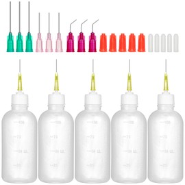 100ml Glue Bottles, Precision Tip Applicator, 3-Pack Needle Tip Squeeze, 18G/20G/25G Blunt Needle Set, Leak-proof Design, Dispensing Glue, Paints, Oils