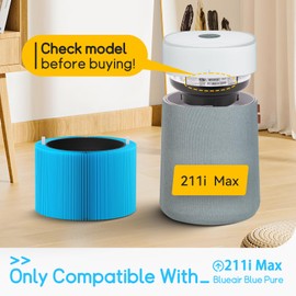 Togameoy Blue Pure 211i Max AllergenBlock Filter Replacement Compatible with Blueair 211i Max Air Purifier, High Filtration Rate & Activated Carbon Filters, (Blue Pure F2MAX Filter), 2 Pack