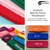 COUVER Color Sólido Terry Diadema/Sweatband – 4 Piezas, Negro