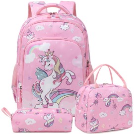 Unicorn Backpacks for Children Girls Primary School Backpack Cute Children's Backpack for Girls Backpacks, Stand Unicorn Pink, School Backpacks