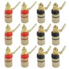 Antrader 12pcs Gold Plated Speaker Terminal Binding Post 4mm Banana