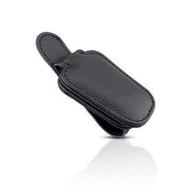 Universal Sunglass Holder For Car Sun Visor, Automotive Magnetic Leather Glasses Holder Keep Glasses & Auto Items Secure, Eyeglass Holder，Ticket Card Clip & Sunglass Visor Clips For Cars(Black)