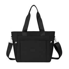Bolso Cruzado para Mujer Bolso de Hombro Grande Capacidad, Impermeable Bolsa Dama Cruzada Ligero Mano Bandolera Ajustable con Múltiples Bolsillos y Correa Desmontable, Tote Shopping Bag (Negro)