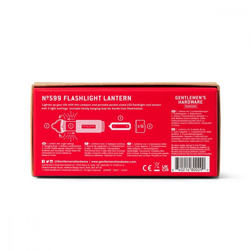 Gentlemen’s Hardware Flashlight Multi-Tool, 3-in-1, Lantern, (GEN599)