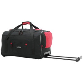 Travelers Club Adventure Rolling Travel Duffel Bag, Red, 30-Inch