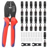 Solar Crimper Tool Kit with Crimper Stripper and 13 Pairs
