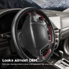 BELINOUS Universal Leather Car Steering Wheel Cover, Stitch On Wrap