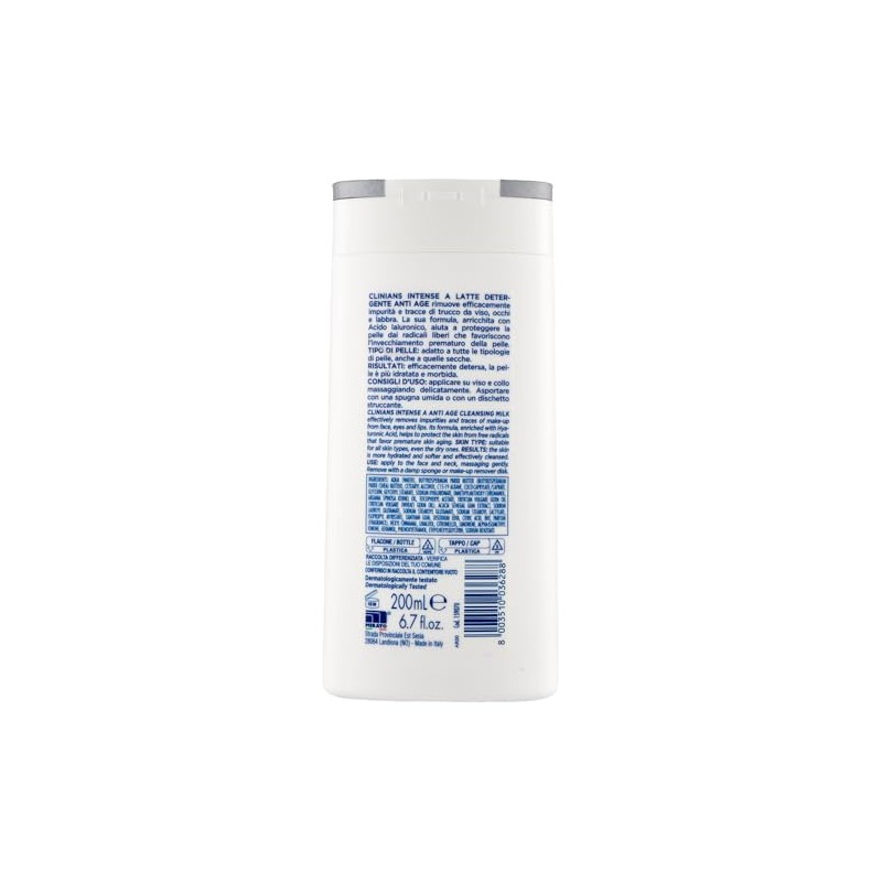 CLINIANS Intense A Lifting Wrinkle Cleansing Milk, Dermatologically Tested, Moisturises