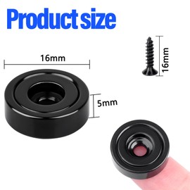 12 Pack Magnets with Holes,16MM Strong Neodymium Cup Magnets with Screws for Wall Mounting, Cabinet Door Black Magnets,Rare Earth Magnets Heavy Duty Magnets Round Base Disc Magnet for Holding Tools