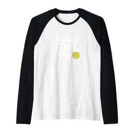 Softball It’s A Girl Thing Graphic Raglan Baseball Tee