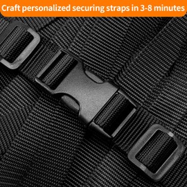 BEYOURD 3/4" Buckles and Straps Set: 6 Yards of Thick Nylon Webbing, 6-Pack Quick Side Release Adjustable Plastic Buckles, 12 Tri-Glide Slide Clips(3/4" Combo Set)