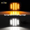 Partsam 2Pcs Front Turn Signal Lights Lamps Assembly Amber 24LED