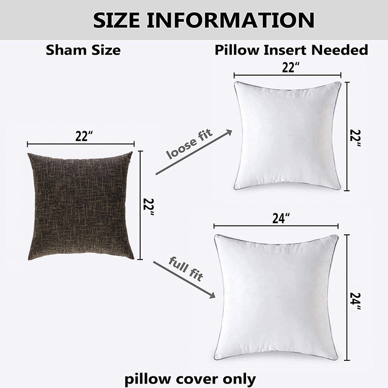 Kevin Textile Textural Faux Linen Throw Cushion Pillow Covers Shams
