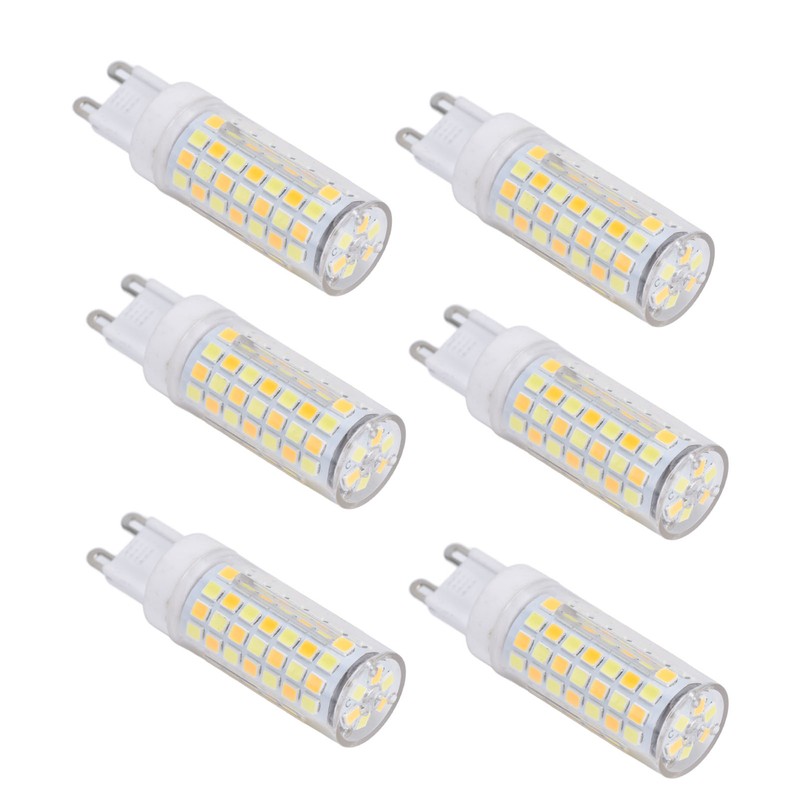 6pcs 90LED G9 Light Bulb 9W 220V Dimmable Soft Warm