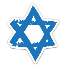 Star of David - 3" Vinyl Sticker - for Car Laptop I-Pad Phone Helmet Hard Hat - Waterproof Decal