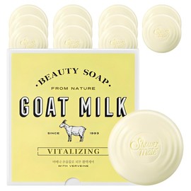 Shower Mate New Goat Milk Soap Verbena, 90g, 12 Pieces / 샤워메이트 뉴 산양유 비누 버베나, 90g, 12개입