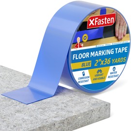 XFasten Vinyl Floor Tape 2 Inch x 36 Yards 6 Mils Gym Floor Tape 2 Inch | Court Marking Tape Outdoor 2 Floor Tape for Gymnasium Classroom | Floor Marking Tape Blue Tape | Vinyl Tape Dancefloor Tape