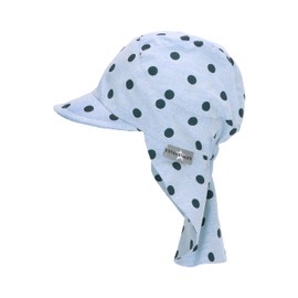 Sterntaler Unisex Children's Peaked Cap Neck Scarf Dots Children's Hat, sky blue