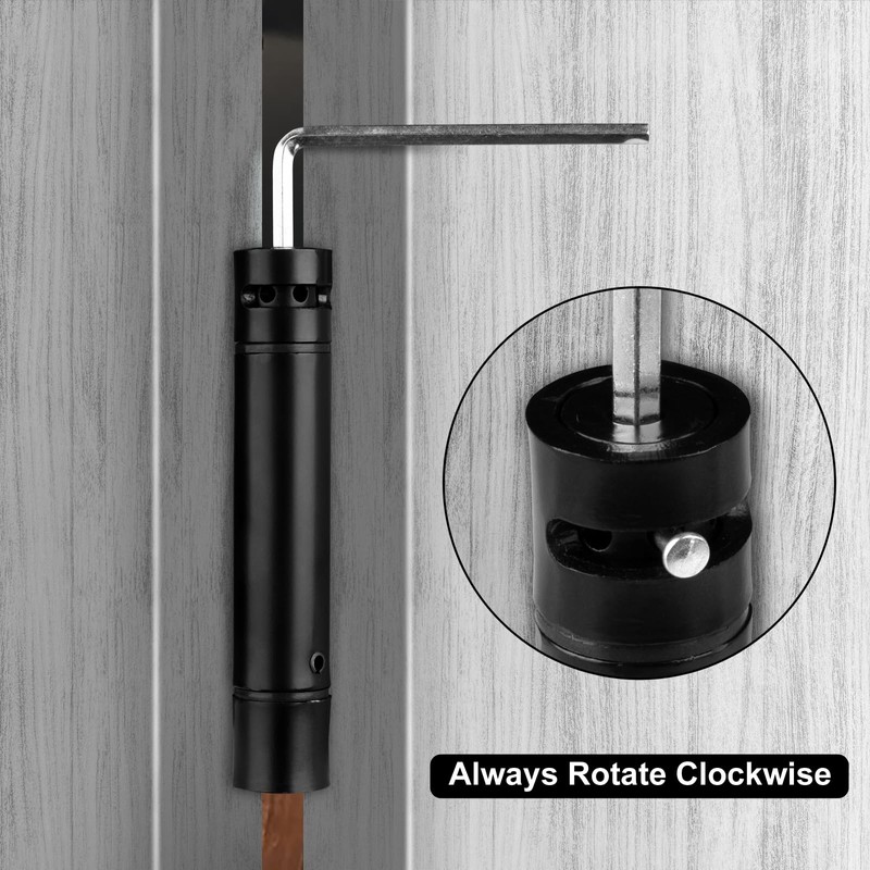 Haidms 3 Pack Spring Hinge 4 Inch Matte Black Self