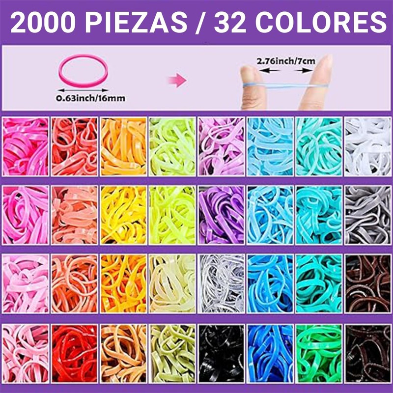 Triko Ligas para el Cabello, 2000 Piezas Bandas Elásticas para