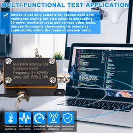 Denash Portable HF End Fed Antennae, Multifunctional Design, Lightweight and Compact, 3-30MHz - Easy Setup, Grounding Terminal, Cloth Bag, Ideal for Shortwave Radio Communication