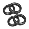 Partuto 4 Pcs Universal Muffler Exhaust Hanger - Rubber Black