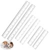 Pack of 6 Plastic Ruler, Transparent Plastic Ruler, Flexible Precision