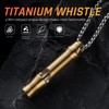 TISUR Titanium Emergency Whistle,EDC Safety Whistles Necklace Loud up to