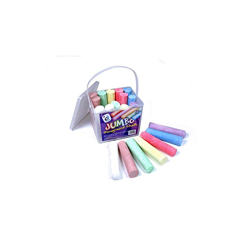 scola Jumbo Sidewalk Chalk, Playground Chalk, Children Chalk, 20 Pieces,