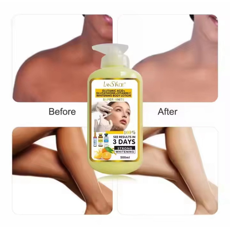 Lansyade Glutamic Acid, Glutathione Vitamin C, Whitening Lotion 500ml USA
