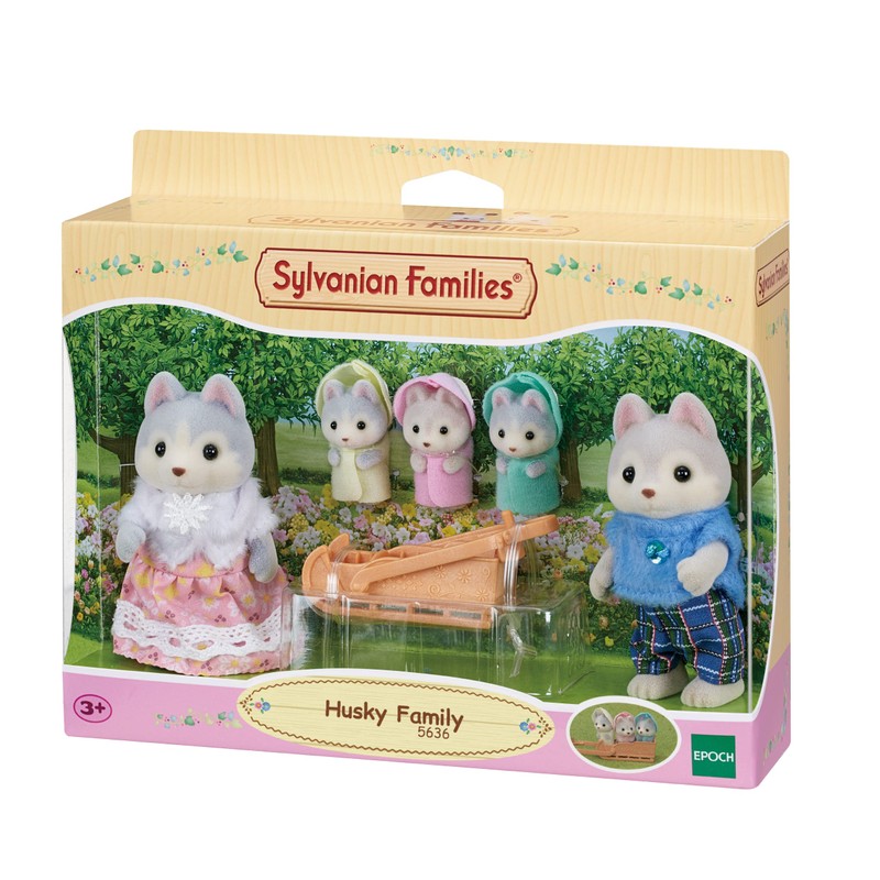 Sylvanian Families Husky Family,Multicolor,‎3 x 3.5 x 8.5 cm