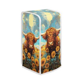 ZUXONGSY Highland Cow Can Opener Cover Cattle Wildlife Electric Can Opener Covers Home Decor Sunflower Can Opener Electric Kitchen Appliance Dust Covers