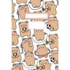 Rest Day Roar – White Fitness Bear Notebook: Chill and cute notebook gift with minimalist pastel bear art for rest days and reflections