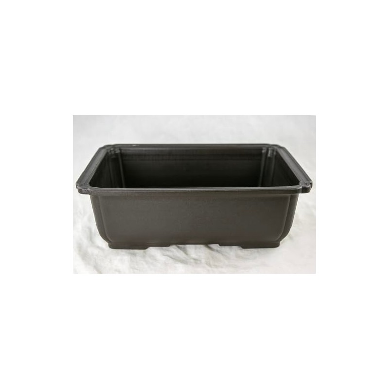 Yubonzai Japanese Heavy Duty Dark Brown Rectangular Plastic Bonsai Training
