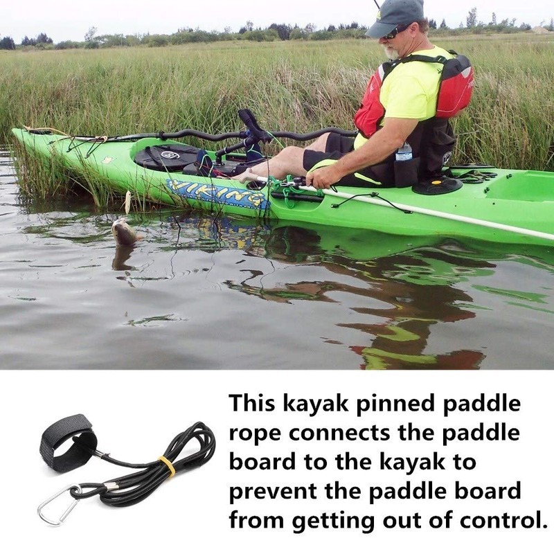2 Pack Gear Kayak Paddle Leash 4mm Kayak Elastic Boating