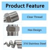 Fitvell 1/4" Male Spiral Cone Atomization Nozzle 316 Stainless Steel