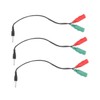KOMBIUDA 3pcs Audio Splitter Adapter Headphone Speaker Cable Compact Lightweight